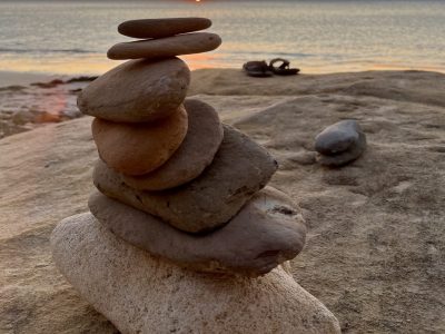 Rock stack and thongs